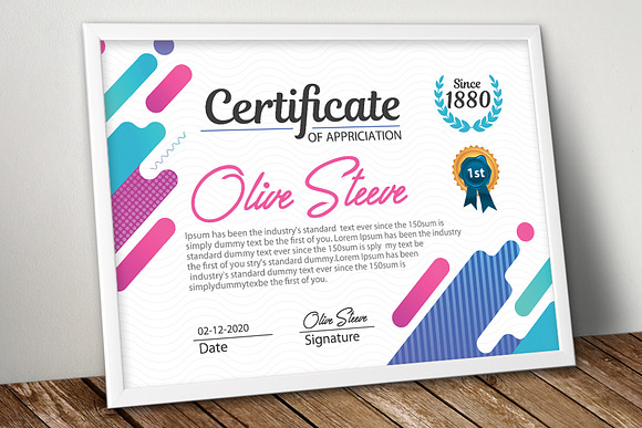 Business Certificate Template in Stationery Templates - product preview 1