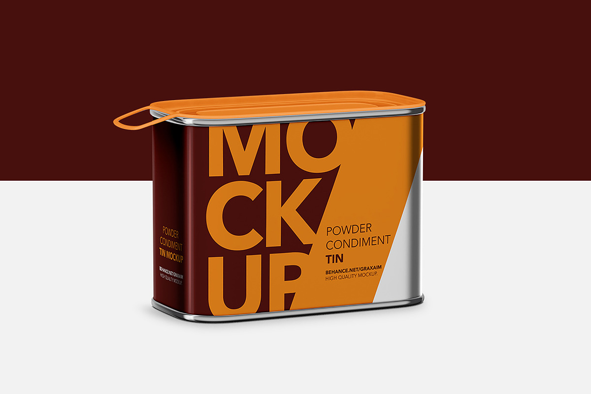 Tin Powder Mockup - Glossy Cover in Branding Mockups - product preview 8