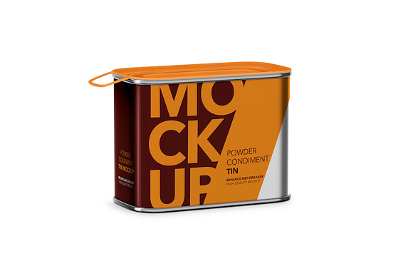 Tin Powder Mockup - Glossy Cover in Branding Mockups - product preview 1