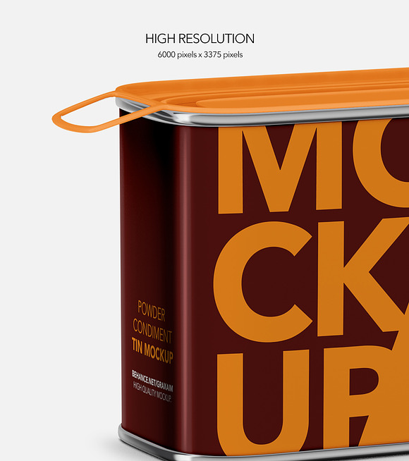 Tin Powder Mockup - Glossy Cover in Branding Mockups - product preview 2