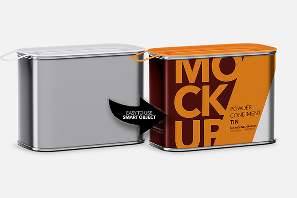 Tin Powder Mockup - Glossy Cover in Branding Mockups - product preview 4