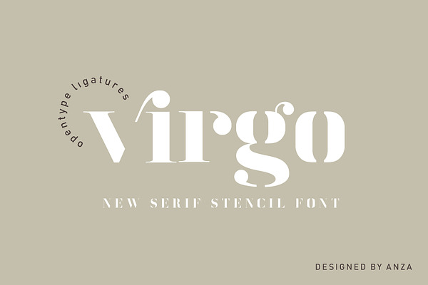 Virgo - New Serif Stencil Font