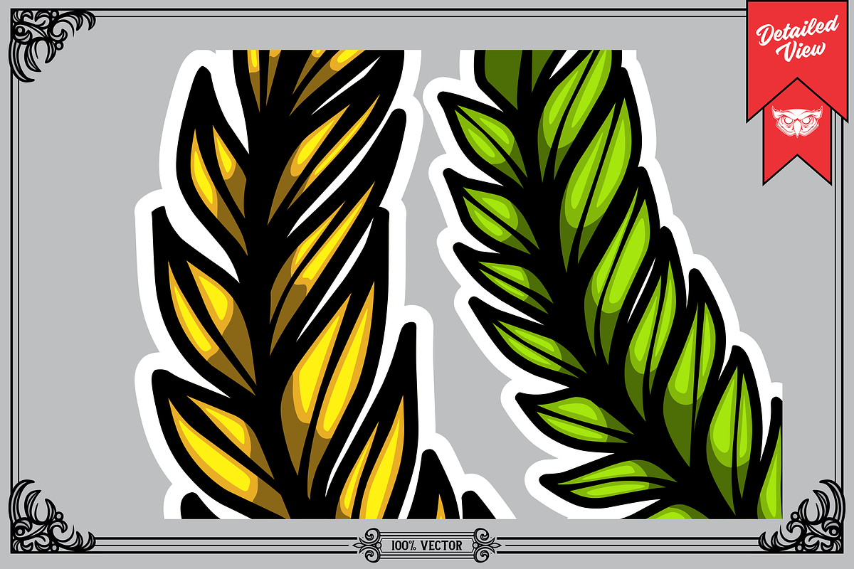 Hand Drawn Laurel Wreaths in Objects - product preview 8