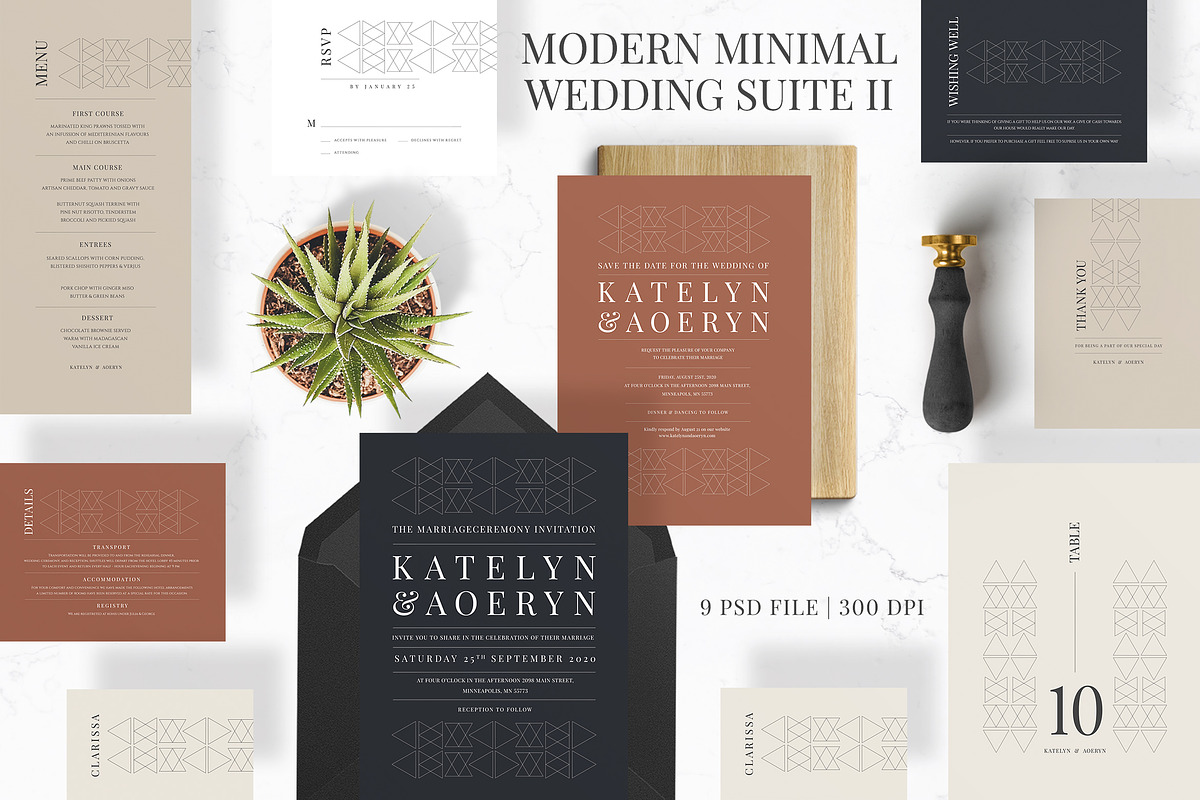 Modern Minimal Wedding Suite II in Wedding Templates - product preview 8