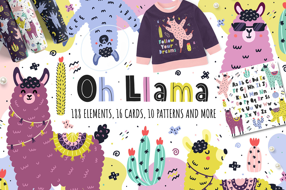 Oh Llama Graphic Pack in Illustrations - product preview 8
