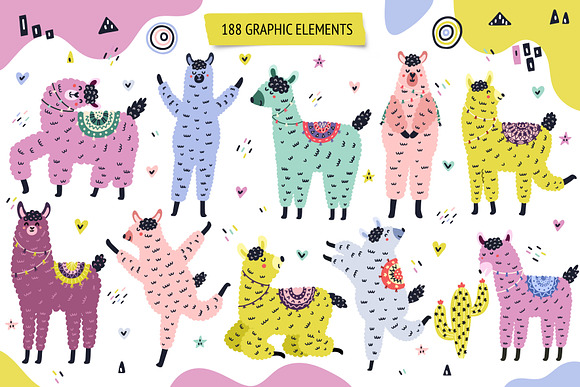 Oh Llama Graphic Pack in Illustrations - product preview 3