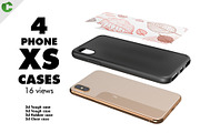 Phone X-XS 4 Cases Mock-up