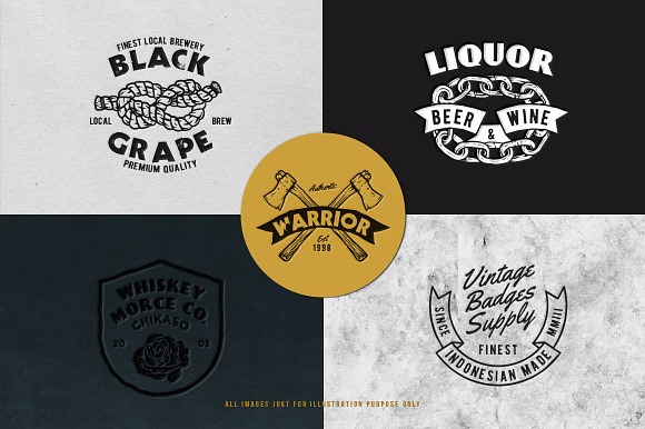 150 Badges + Extra Graphics Bundle in Logo Templates - product preview 8