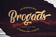 Brogads - Bold Script Retro Font
