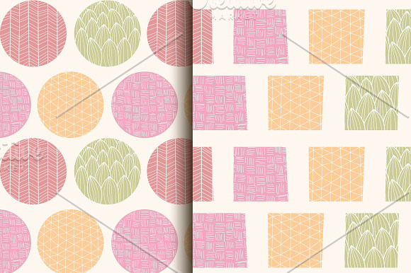 6 Seamless Patterns, Hearts & Lines in Patterns - product preview 3