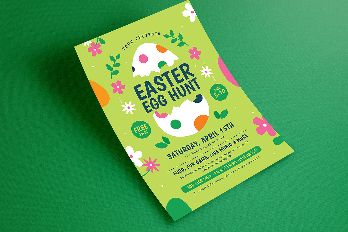 Easter Egg Hunt Event Flyer in Flyer Templates - product preview 8
