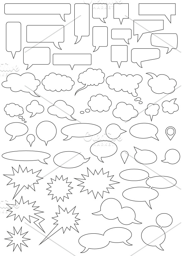 Speech bubbles in Graphics - product preview 1