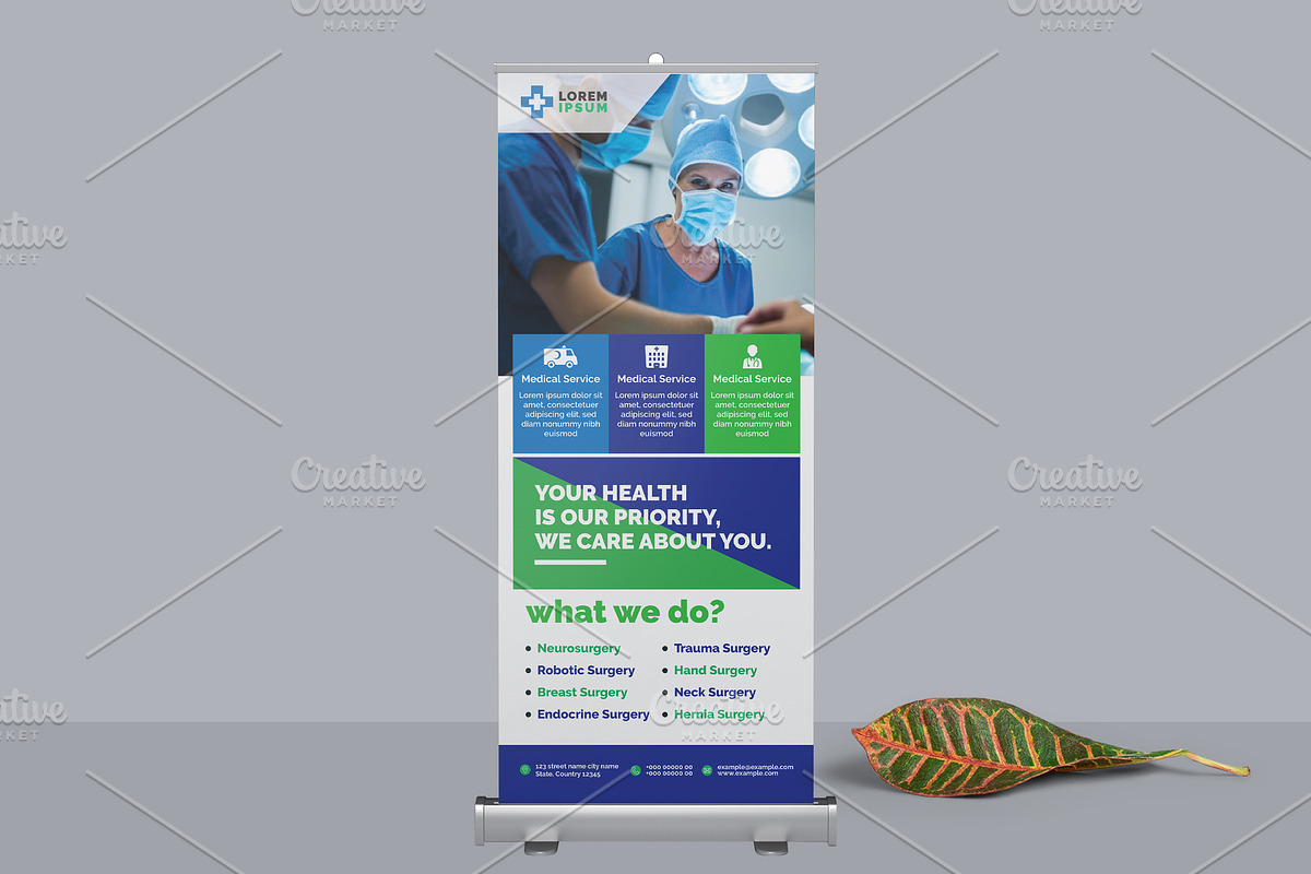 Medical Roll-up Banner in Flyer Templates - product preview 8