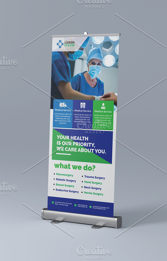 Medical Roll-up Banner in Flyer Templates - product preview 1