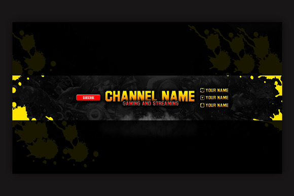 10 Gaming YouTube Banner Template in YouTube Templates - product preview 2