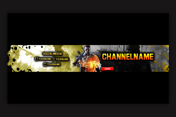10 Gaming YouTube Banner Template in YouTube Templates - product preview 3