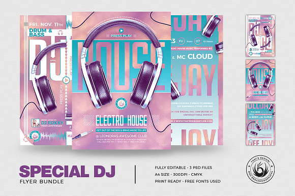 Special Dj Flyer Bundle V5 in Flyer Templates - product preview 1