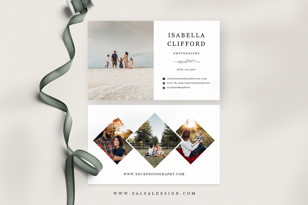 Photography Business Card BC007 in Card Templates - product preview 8