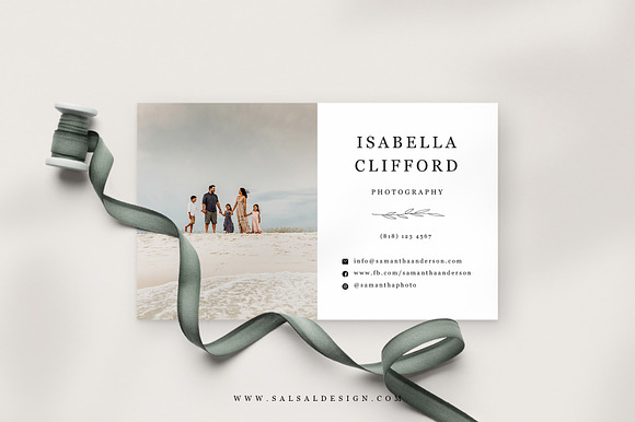 Photography Business Card BC007 in Card Templates - product preview 2