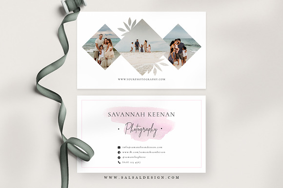 Photography Business Card BC008 in Card Templates - product preview 3