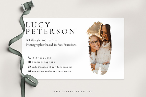 Photography Business Card BC010 in Card Templates - product preview 3