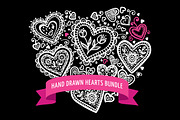 Hand drawn hearts bundle