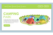 Camping festival landing page