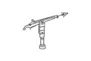 Harpoon cannon sketch vector