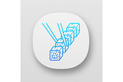 Sushi set with chopsticks app icon