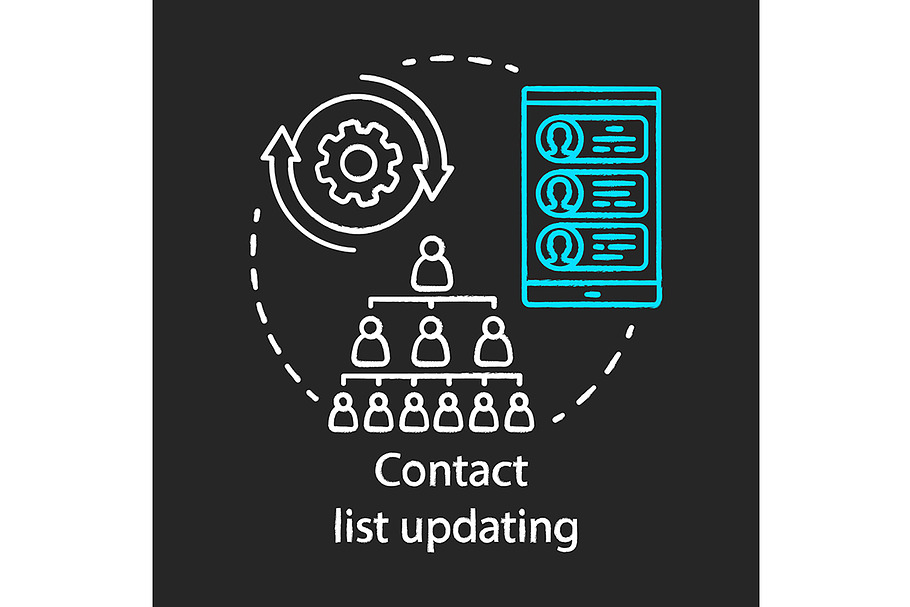 Contact list updating chalk icon in Icons - product preview 8