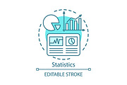 Statistics study concept icon