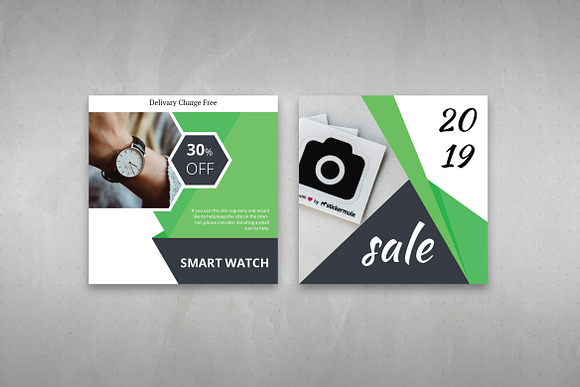 Green Discount Social Media Pack in Instagram Templates - product preview 1