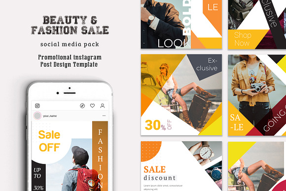 SALE SOCIAL MEDIA PACK in Instagram Templates - product preview 3