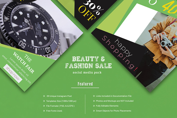 Discount Social Media Pack in Instagram Templates - product preview 5