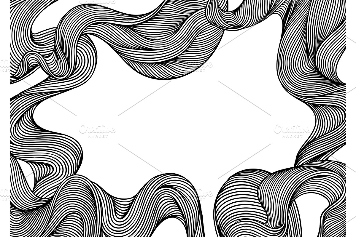 Background with wave line curls in Textures - product preview 8