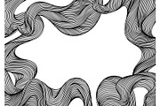 Background with wave line curls