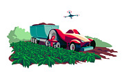 Process of harvesting crops on