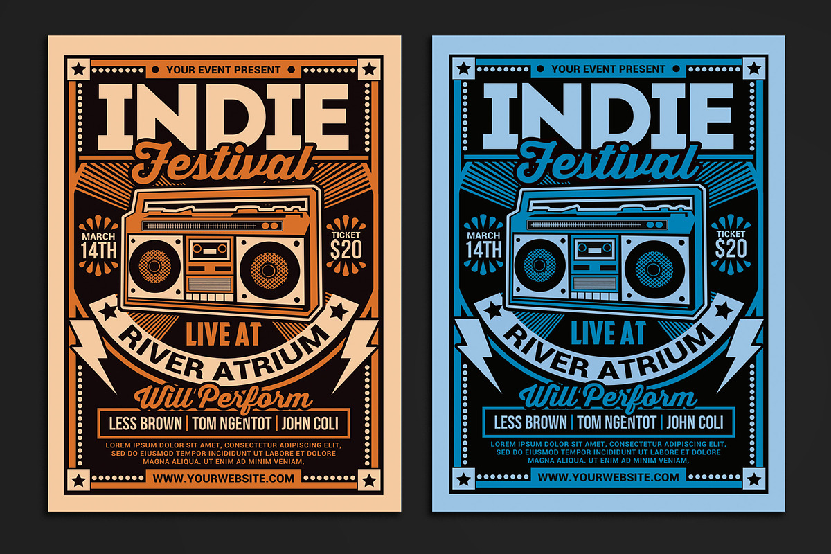 Indie Music Flyer in Flyer Templates - product preview 8