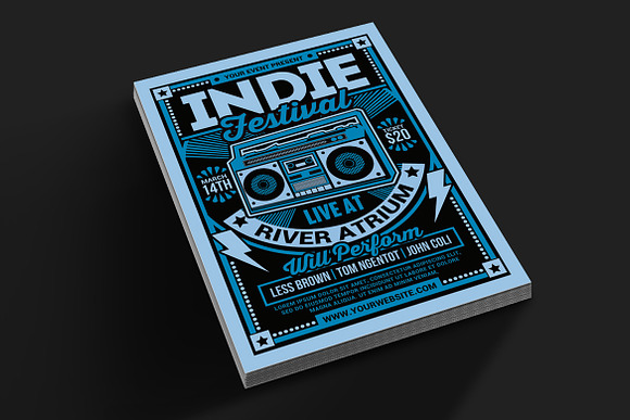 Indie Music Flyer in Flyer Templates - product preview 1
