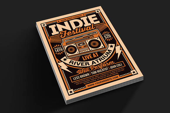 Indie Music Flyer in Flyer Templates - product preview 2