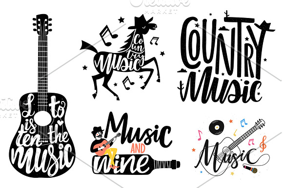 Music, party and wine collection in Illustrations - product preview 2