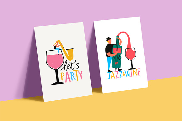 Music, party and wine collection in Illustrations - product preview 6