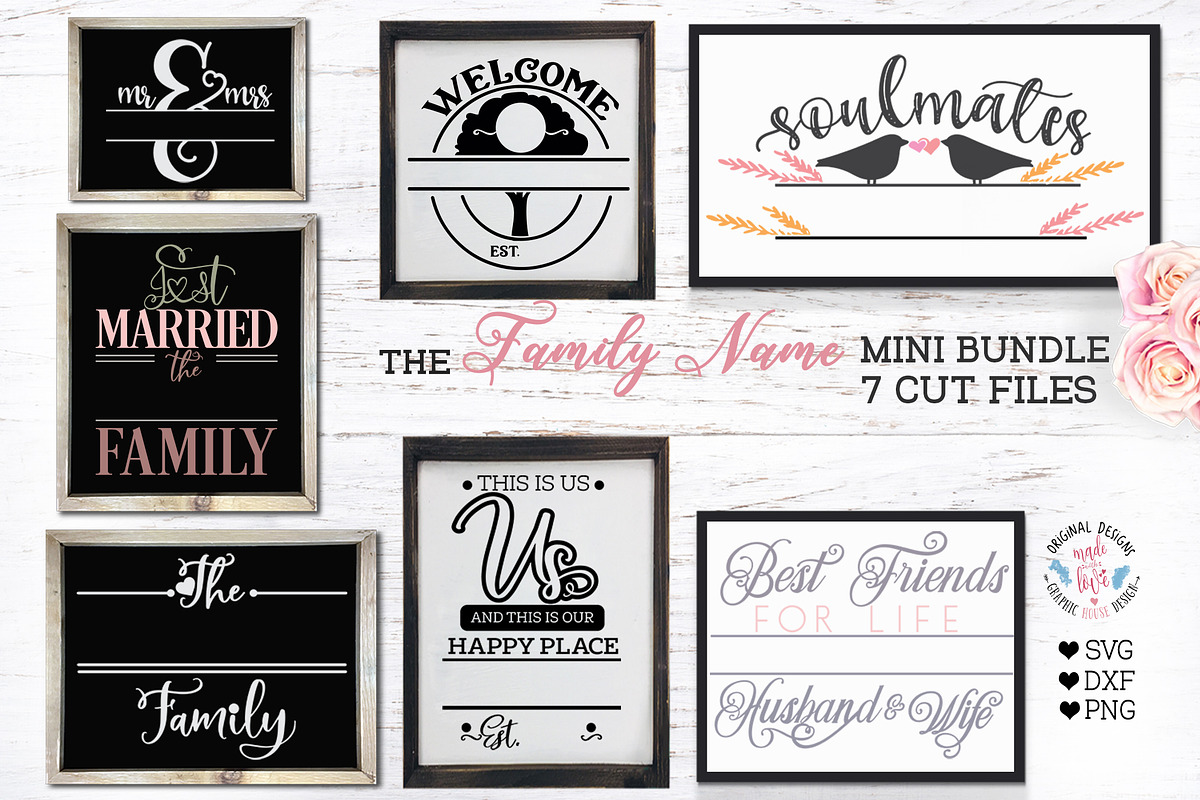 Family Name Signs Mini Bundle in Illustrations - product preview 8