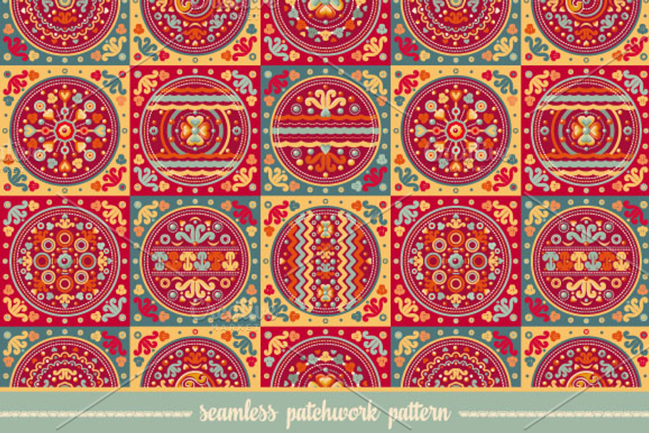 Seamless patchwork pattern. Tile. in Textures - product preview 8