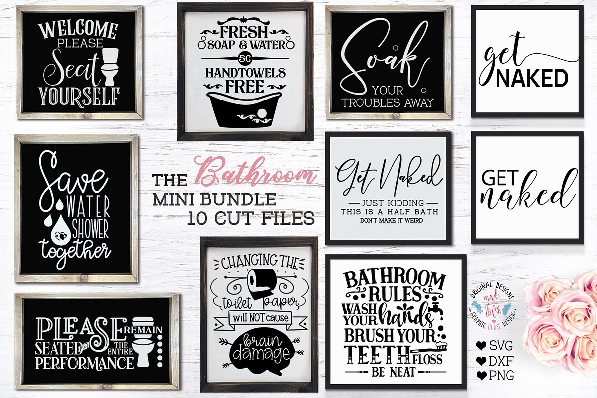 Bathroom Signs Mini Bundle in Illustrations - product preview 8