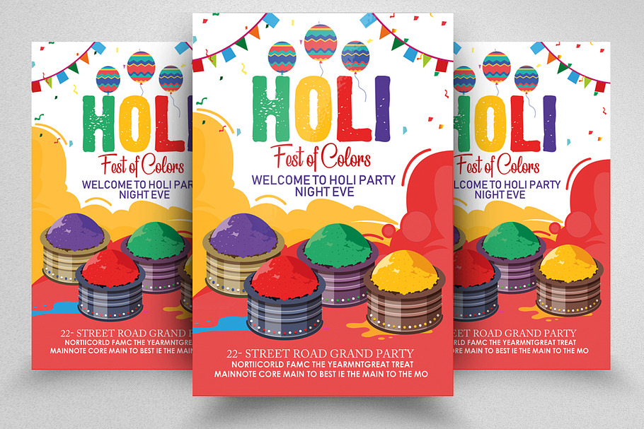 Holi Festival Flyer/Poster Template in Flyer Templates - product preview 8