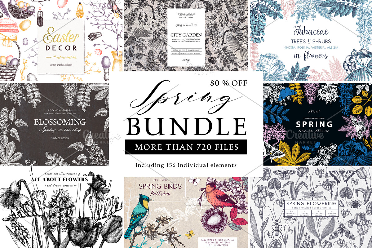 BUNDLE - Spring Vectors & Design in Illustrations - product preview 8