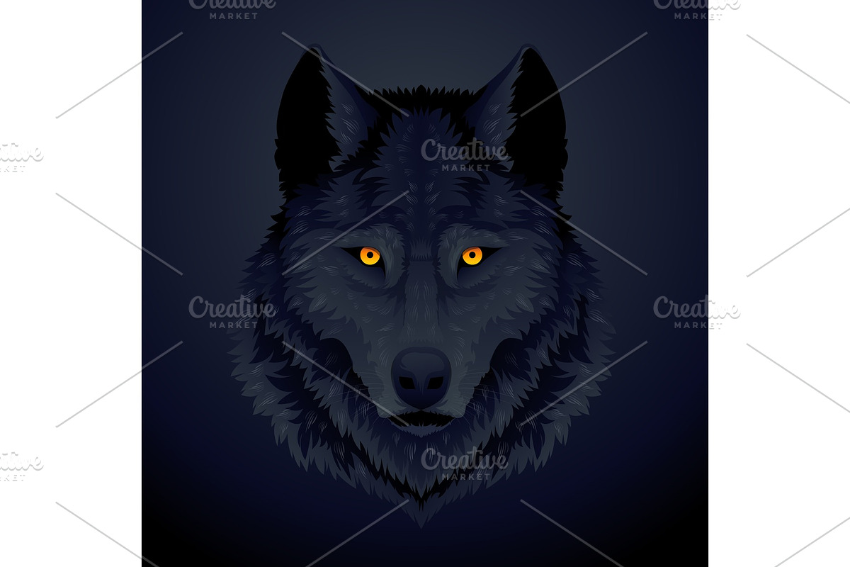 The Vector logo wolf for T-shirt in Illustrations - product preview 8