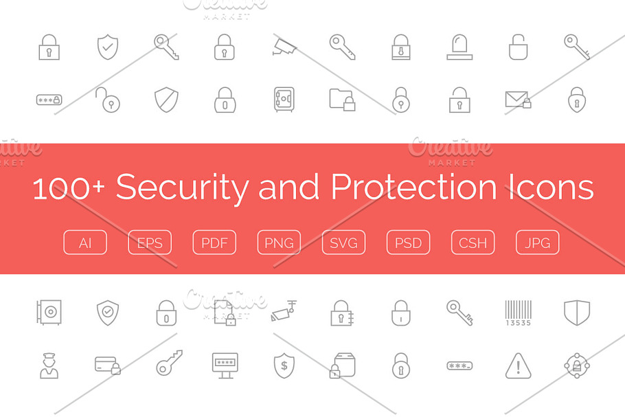 100+ Security and Protection Icons in Graphics - product preview 8