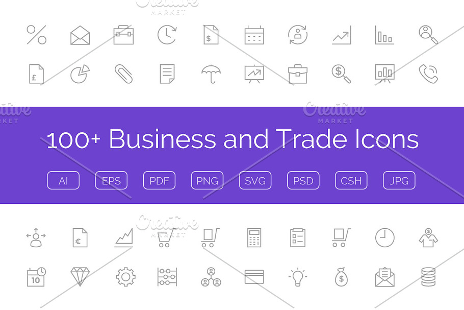 100+ Business and Trade Icons